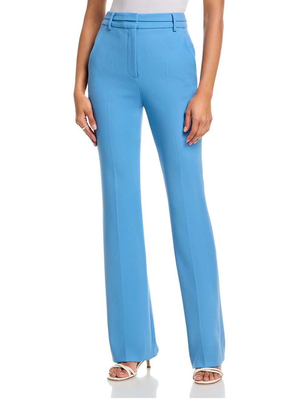 Veronica Beard Sky Blue Boot-Cut Trousers